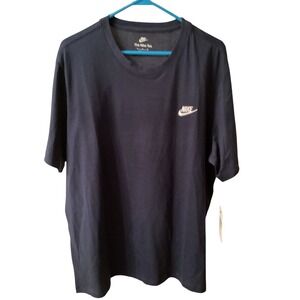 Nike Sportswear Club Tee Mens XL Obsidian Navy Blue Embroidered T-Shirt